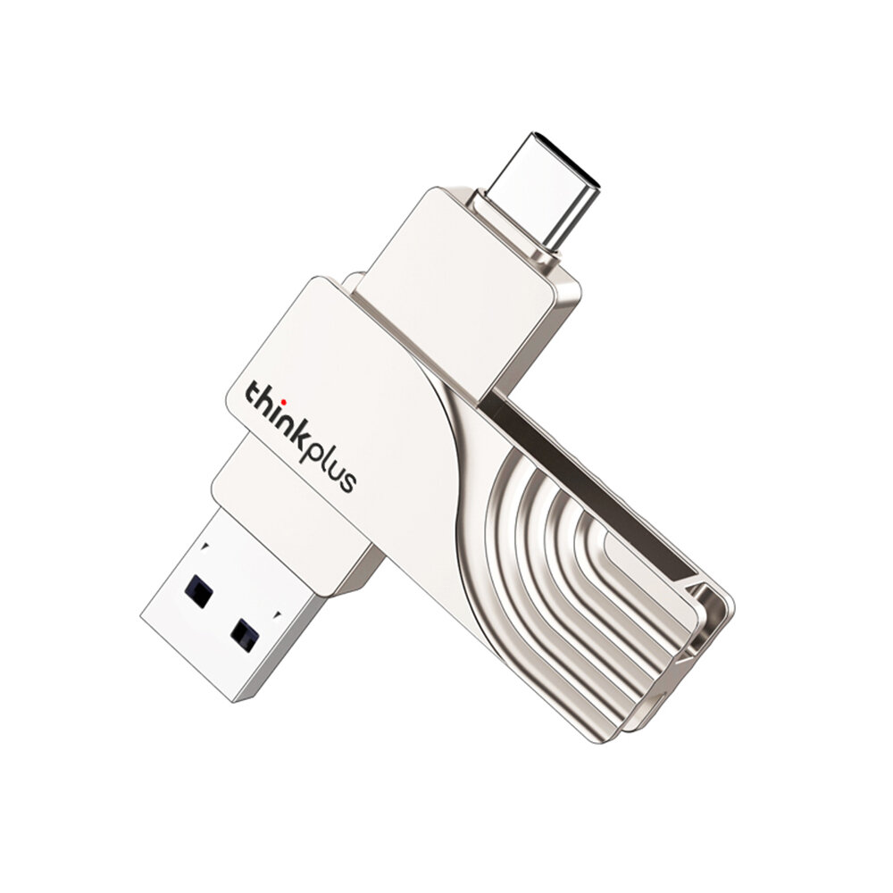 Lenovo ThinkPlus TPCU301 2 в 1 Type-C USB3.0 Flash Диск 32G 64G 128G 256G Вращение на 360 ° USB-диск из цинкового сплава