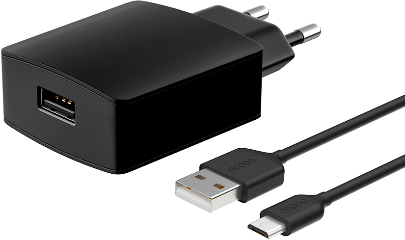 СЗУ Deppa 11421 USB-С USB-A Power Delivery 30W Black