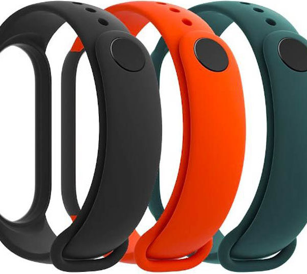 Набор ремешков для фитнес-браслетов Xiaomi Mi Band 5/6 Black/Orange/Turquoise (BHR4639GL)