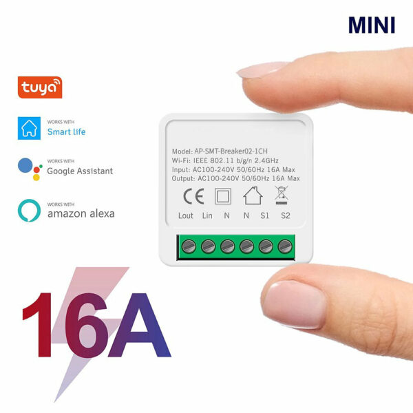 16A Mini Smart Wifi DIY Switch Support 2 Way Control Модуль автоматизации умного дома Работа с приложением Alexa Google