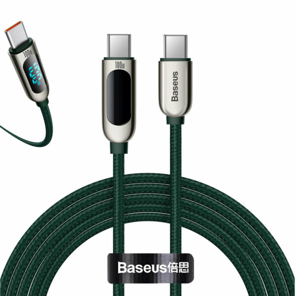 Baseus 100 Вт LED Дисплей Type-C до Type-C PD Power Delivery 2M Cable E-mark Chip Быстрая зарядка Шнур для передачи данн