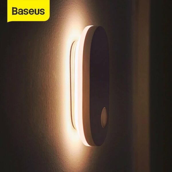 Baseus® PIR Motion Датчик Night Light Human Induction Backlight Magnetic Светодиодный Аккумуляторная прикроватная Лампа