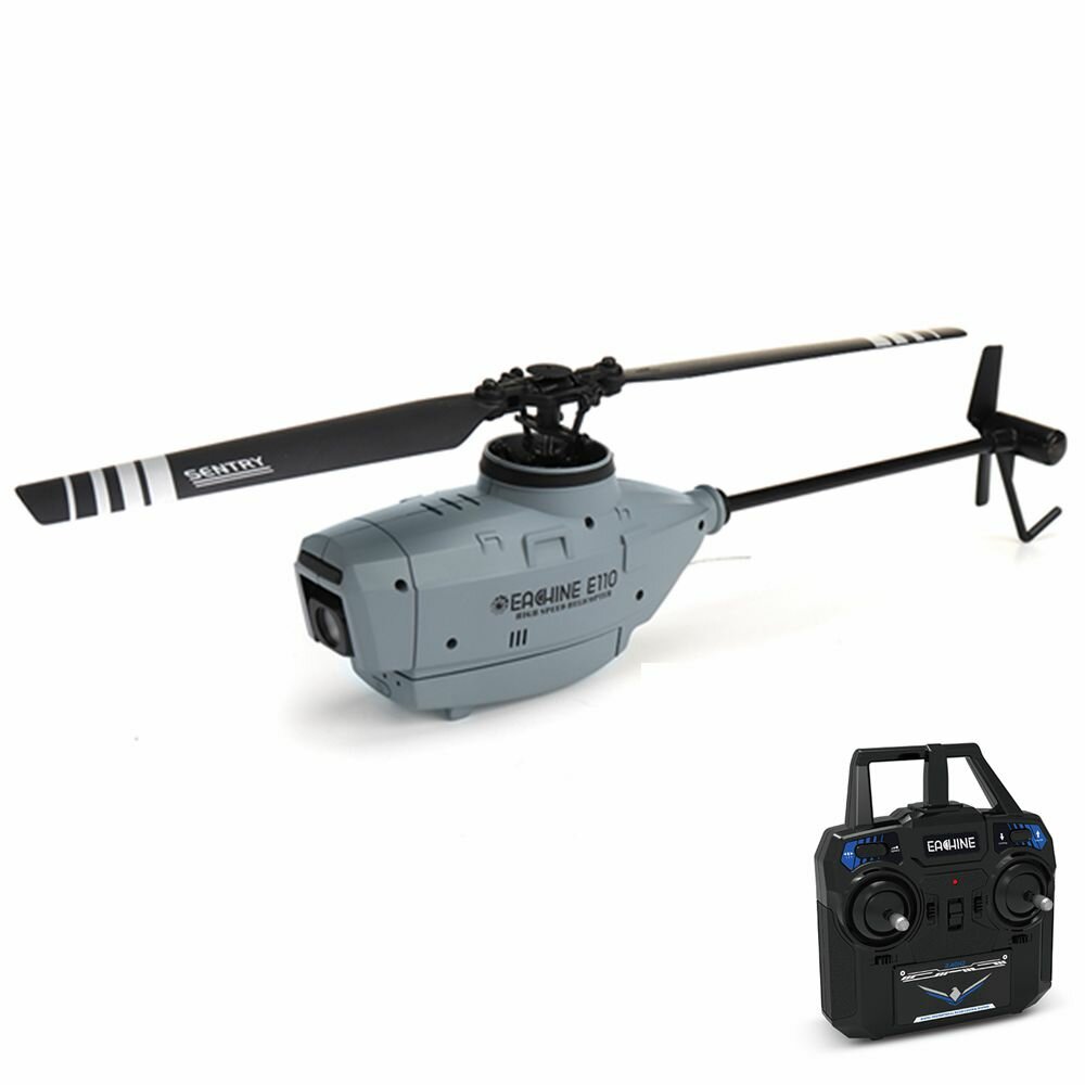 Каждая E110 2.4G 4CH 6-осевой гироскоп 720P камера Оптическая локализация потока Flybarless Шкала RC Вертолет RTF