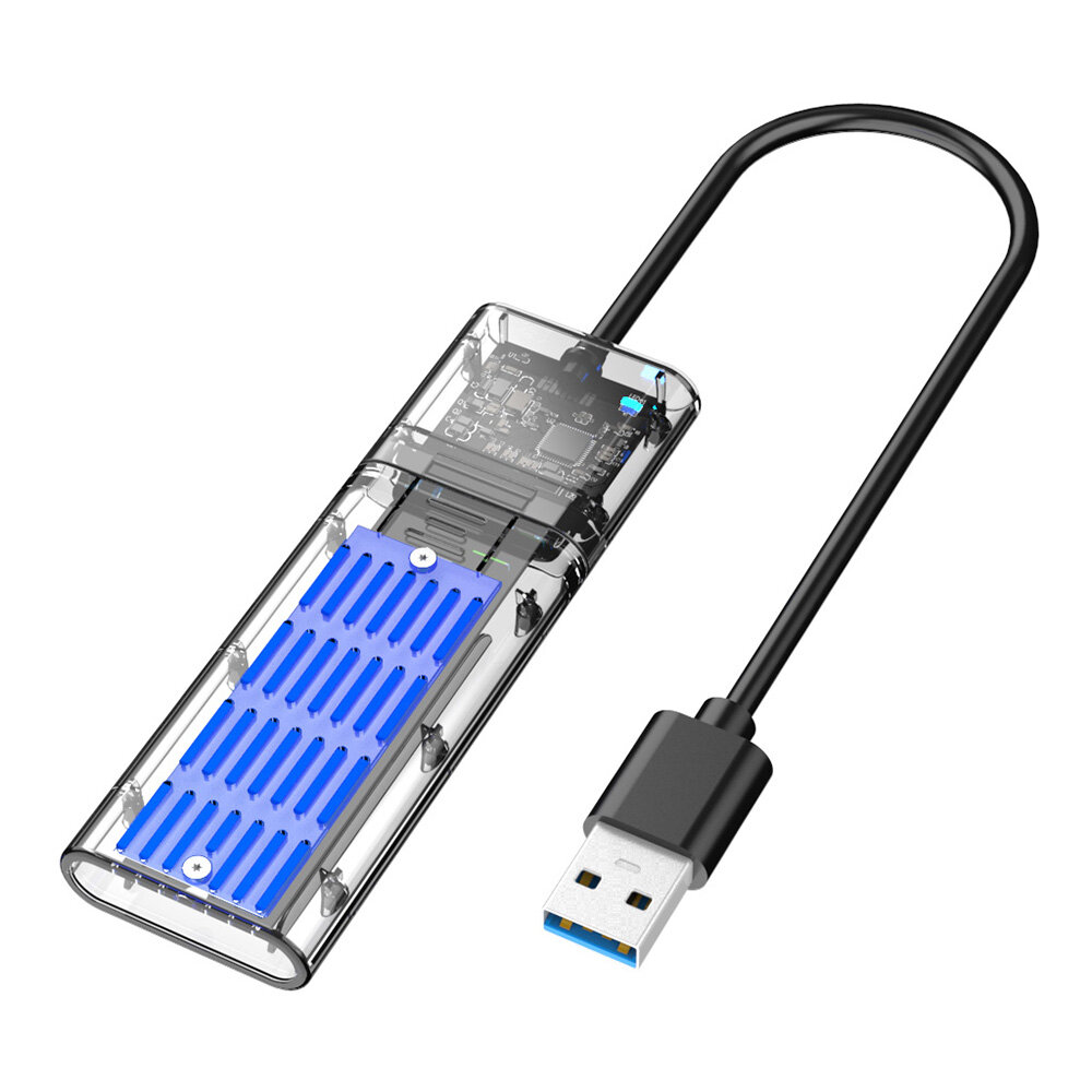 AODUKE JMS578 SATA M.2 NGFF Внешний жесткий диск SSD Solid State USB3.1 GEN1 Прозрачный мобильный жесткий диск Коробка с