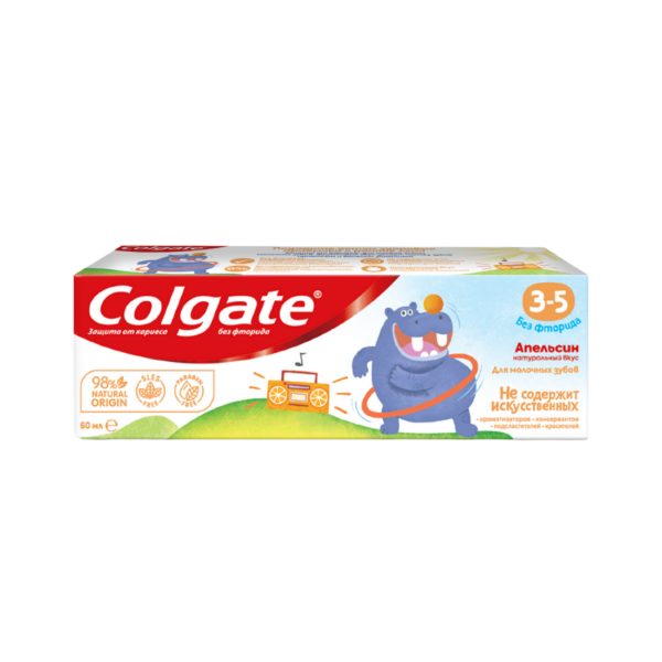 Зубная паста Colgate Kids без фтора 3-5лет Апельсин 60мл