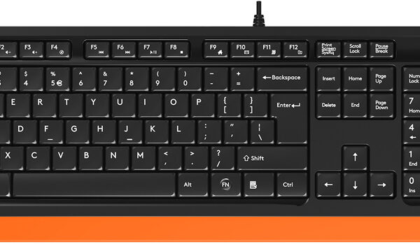 Клавиатура A4Tech Fstyler FK10 проводная Black/Orange