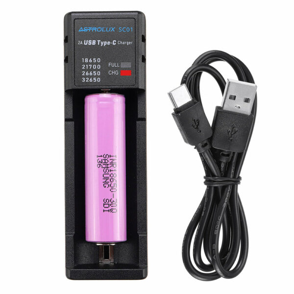 Astrolux® SC01 Type-C 2A Quick Charge USB Батарея Зарядное устройство Li-ion / IMR / INR / ICR Зарядное устройство для 1