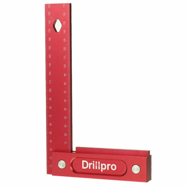 Drillpro 150/200 мм Метрическая Прецизионная Деревообрабатывающая Квадратная Разметка из алюминиевого сплава с широким с