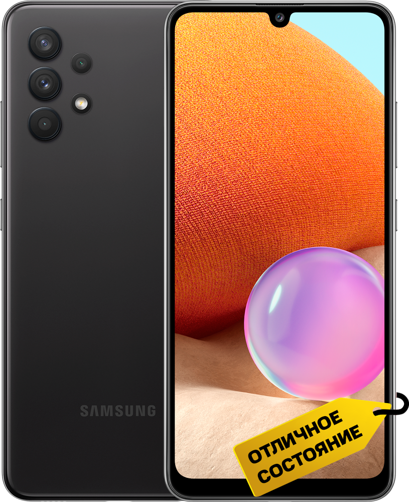 Смартфон Samsung Galaxy A32 4/64Gb Черный «Отличное состояние»
