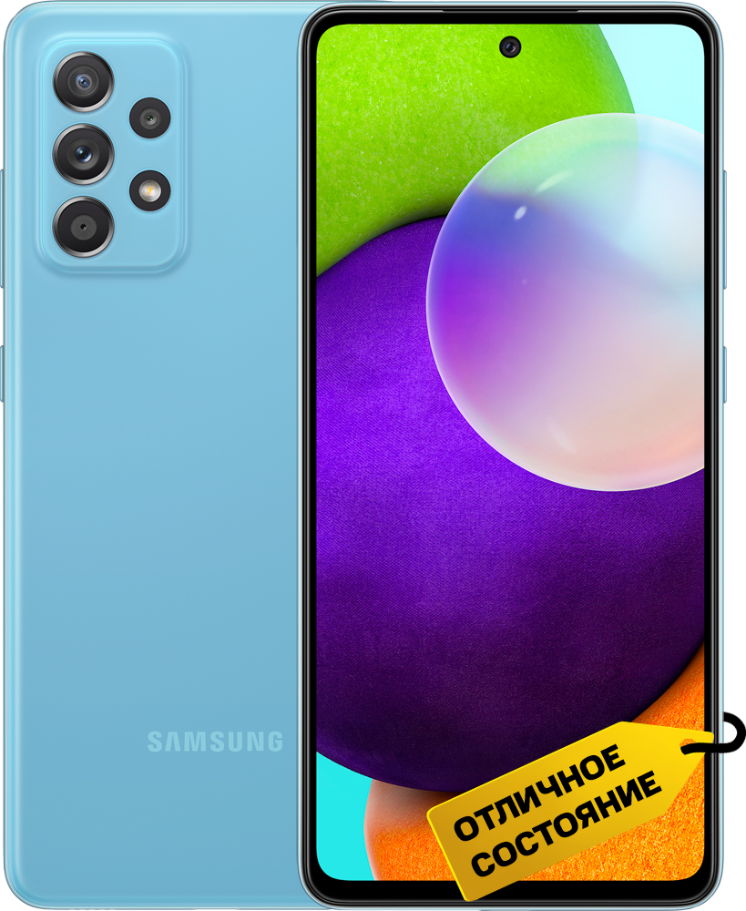 Смартфон Samsung Galaxy A52 8/128Gb Голубой «Отличное состояние»