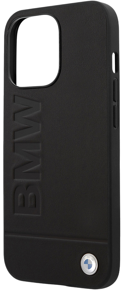 Чехол-накладка BMW для iPhone 13 Pro Signature Genuine leather Logo imprint Hard Черный