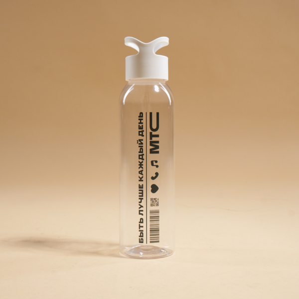 Бутылка для воды МТС герметичная из AS-пластика Белая