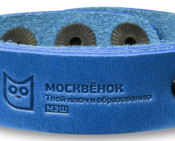 Браслет RFID Москвенок WCH PS3 RU кожаный Blue