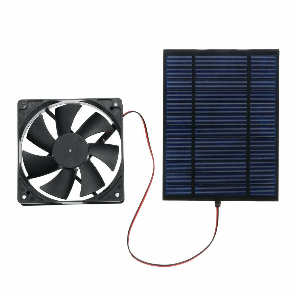 Вентилятор с питанием от солнечных батарей Мини-вентилятор 20 Вт Солнечная панель 6-дюймовый вытяжной вентилятор