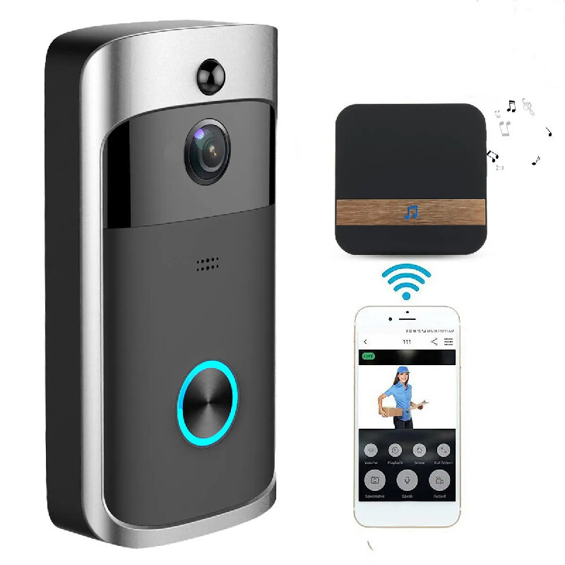 Беспроводной камера Видео дверной звонок Домашняя безопасность WiFi Смартфон Дистанционный Видео Непромокаемый