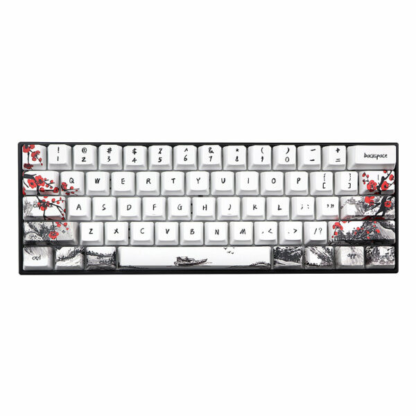 71 клавиша Plum Blossom Keycap Set OEM Profile PBT пятисторонняя сублимационная клавиатура для клавиатур Механический