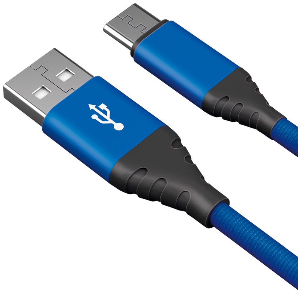 Дата-кабель Akai CBL208 USB-microUSB Blue