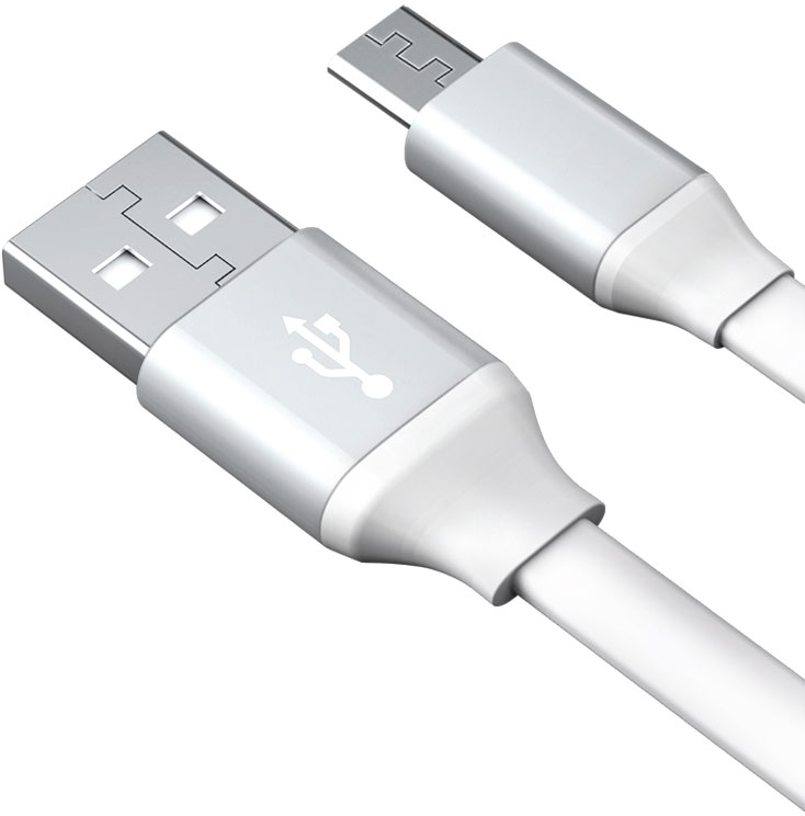 Дата-кабель Akai CBL210W USB-micro USB White