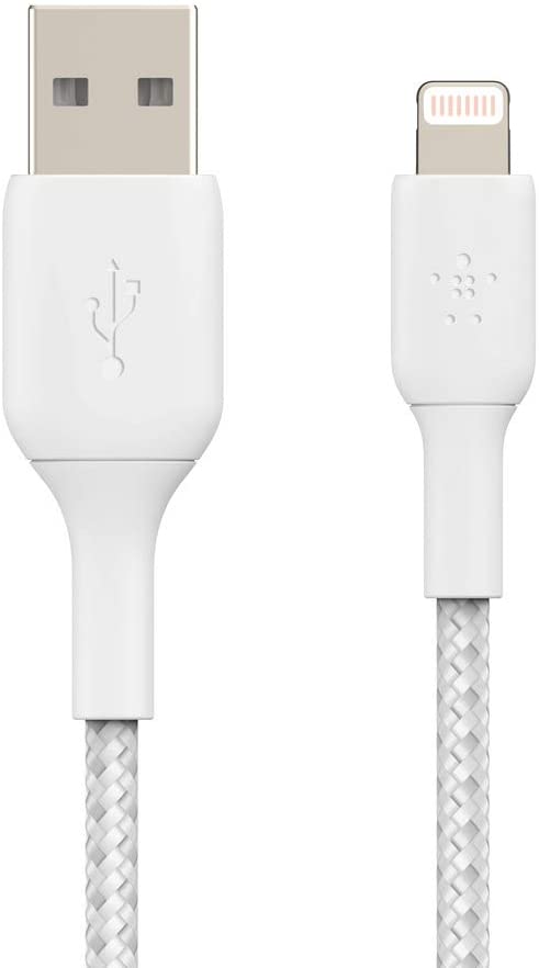 Дата-кабель Belkin CAA002bt2MWH USB A-Lightning 2м плетеный White