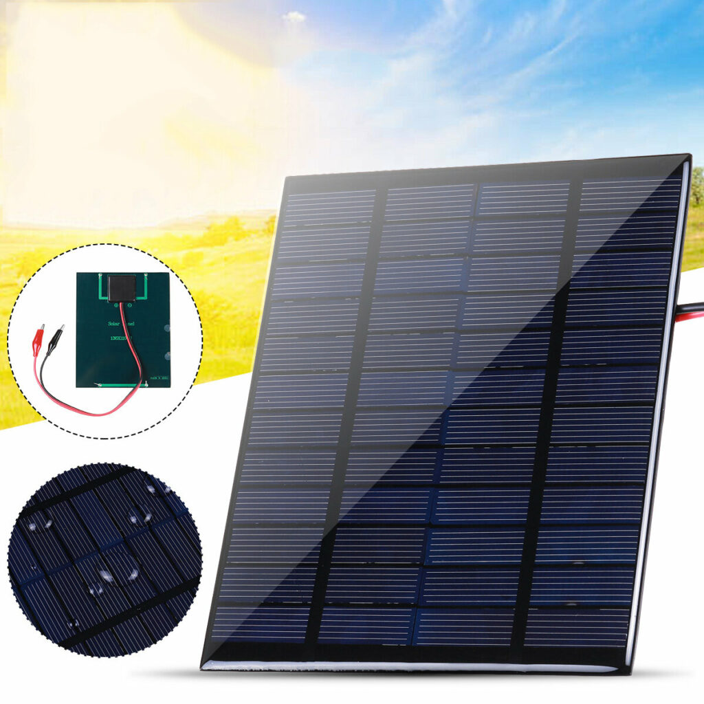 10 Вт Солнечная Панель с зажимами Поликристаллический силикон Солнечная Ячейка IP65 Портативная Водонепроницаемы На откр