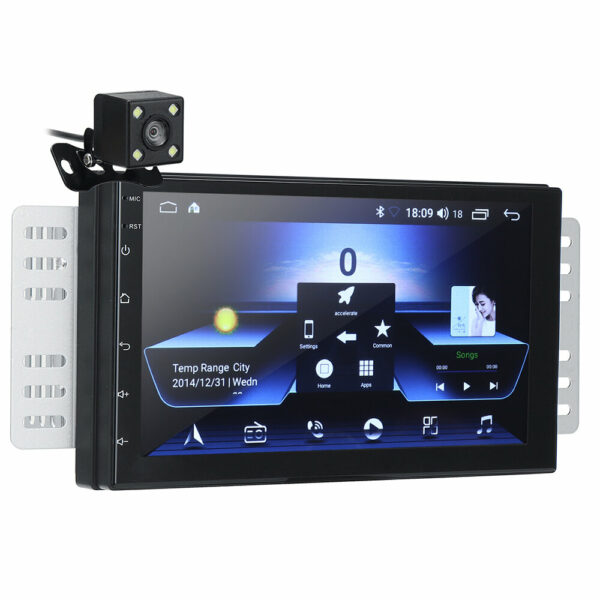 iMars 7 дюймов 2 Din для Android 8,0 Авто Стерео Радио MP5-плеер 2,5D экран GPS Wi-Fi Bluetooth FM с задней камера