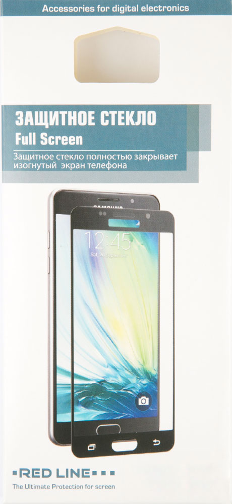 Стекло защитное RedLine Samsung Galaxy J4 2018 Full Screen черная рамка