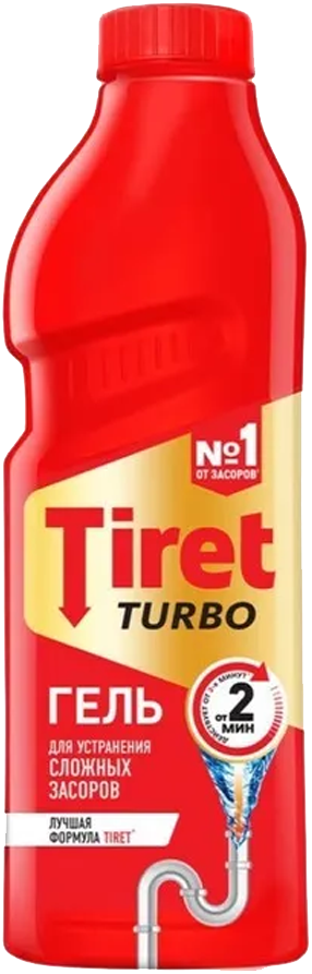 Гель для удаления засоров Tiret Turbo 1л