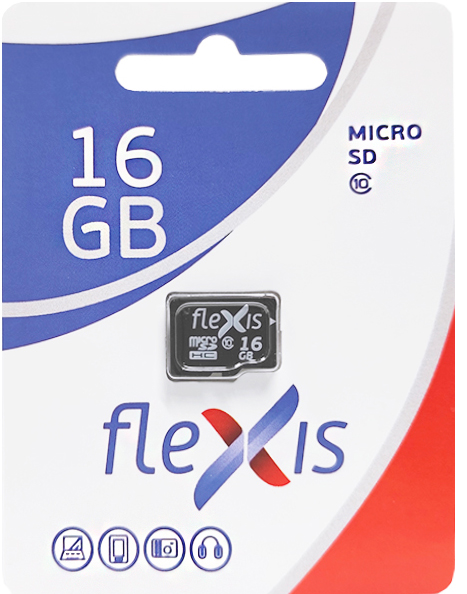 Карта памяти MicroSD FLEXIS 16GB Class10 без адаптера Black (FX16GMSDHC10)