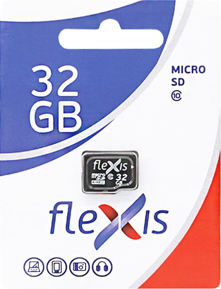 Карта памяти MicroSD FLEXIS 32GB Class10 без адаптера Black (FX32GMSDHC10)