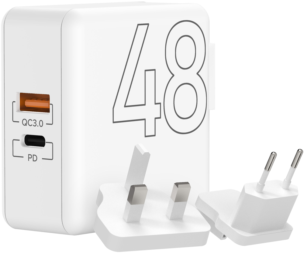 СЗУ LYAMBDA LT48 Type-C USB-A PD Quick Charge White