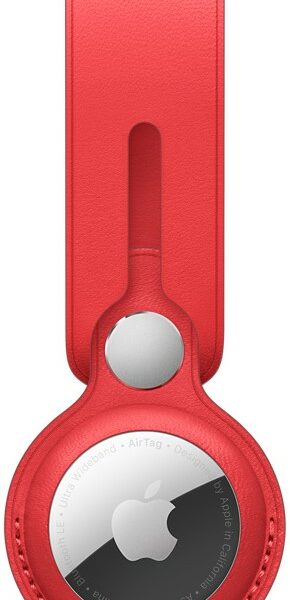 Брелок-подвеска Apple для AirTag Leather Loop красный (MK0V3ZM/A)