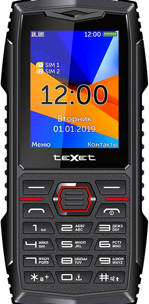Мобильный телефон teXet TM-519R (2019) Black-Red