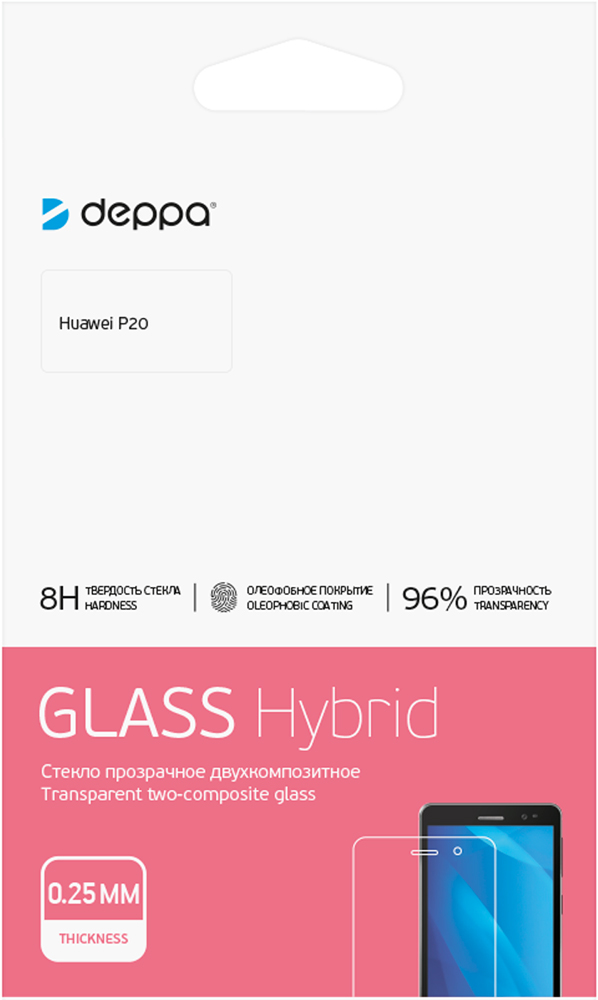 Стекло защитное Deppa Huawei P20 Hybrid прозрачное