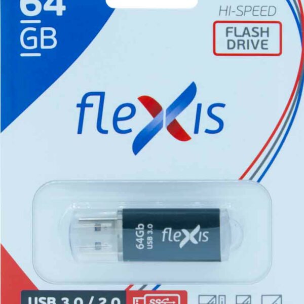 USB Flash FLEXIS 64Gb RB-108 USB 3.0 Black