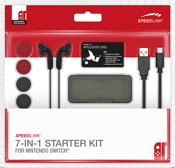 Комплект аксессуаров Speedlink 7-IN-1 Starter Kit для Nintendo Switch (black)