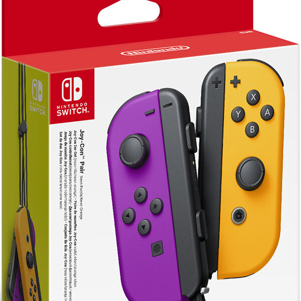 Набор контроллеров Joy-Con для Nintendo Switch (неоново фиолетовый/неоново оранжевый)