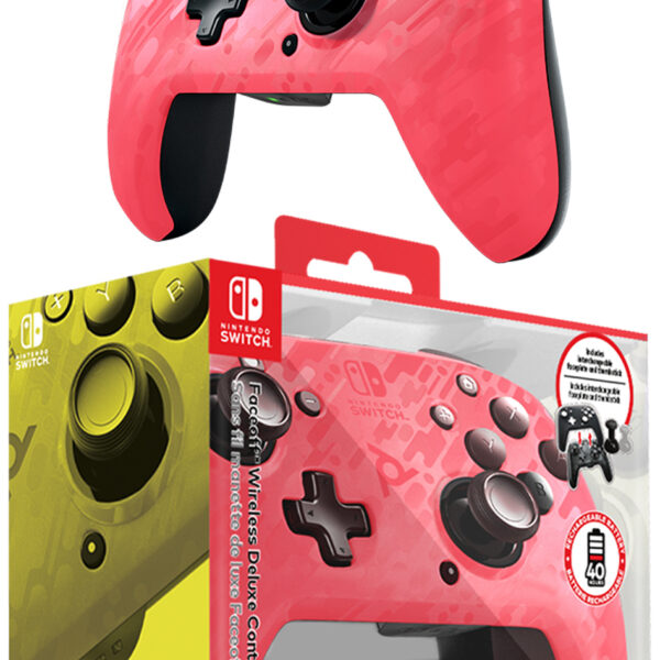 Контроллер Faceoff Camo Pink беспроводной для Nintendo Switch (розовый)