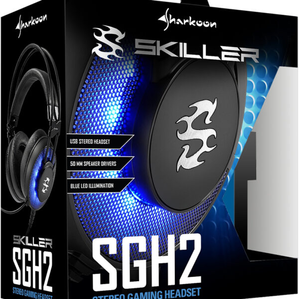 Гарнитура Sharkoon Skiller SGH2 проводная игровая (чёрный)(4044951019984)