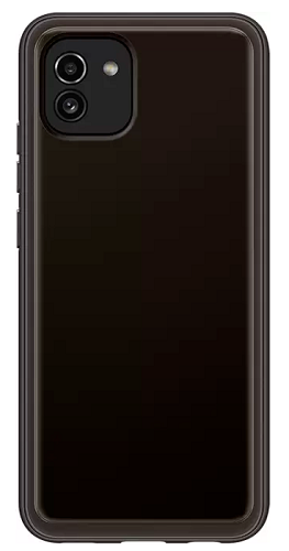 Чехол-накладка Samsung A03 EF-QA035TBEGRU Soft Clear Cover, чёрный