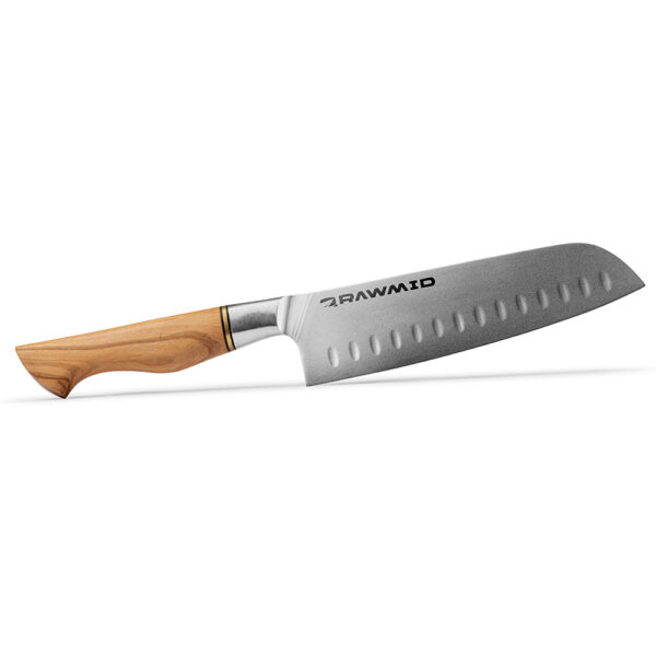 Универсальный нож «Сантоку» RAWMID Classic RCK-18, 18 см, ручка «Оливковое дерево»