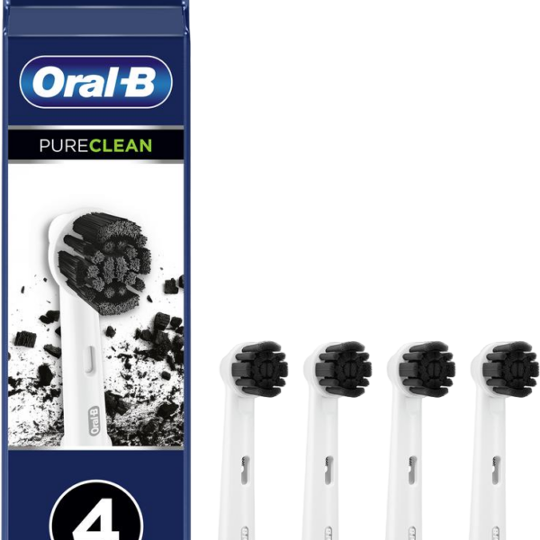 Насадка для электрической зубной щетки Oral-B EB20CH Pure Clean Charcoal с древесным углем Белая 4шт