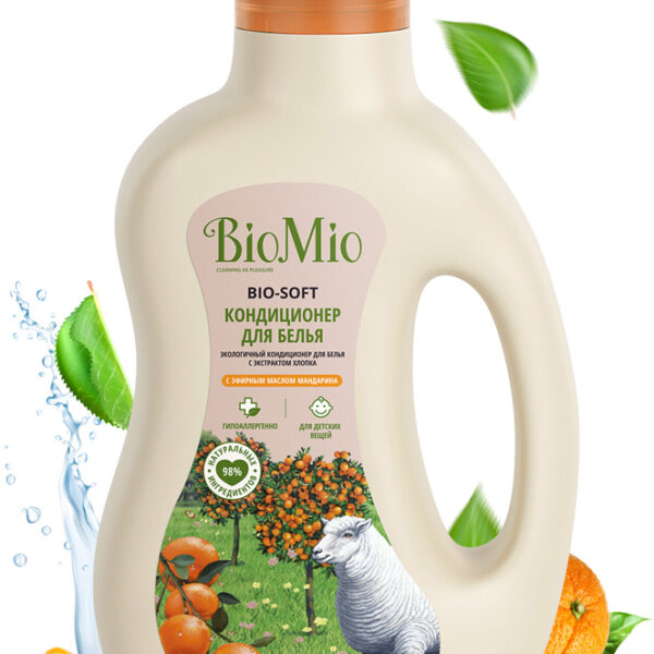Кондиционер для белья BioMio Bio-Soft мандарин, концентрат, ЭКО 1000мл