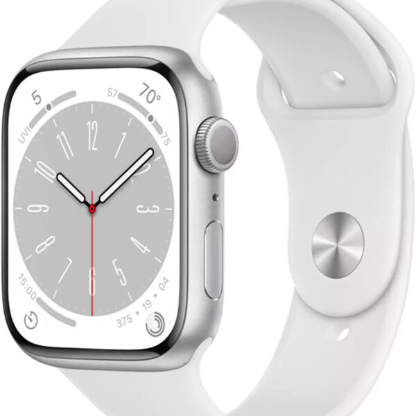 Часы Apple Watch Series 8 GPS 45мм MP6Q3 корпус из алюминия серебро + ремешок Белый