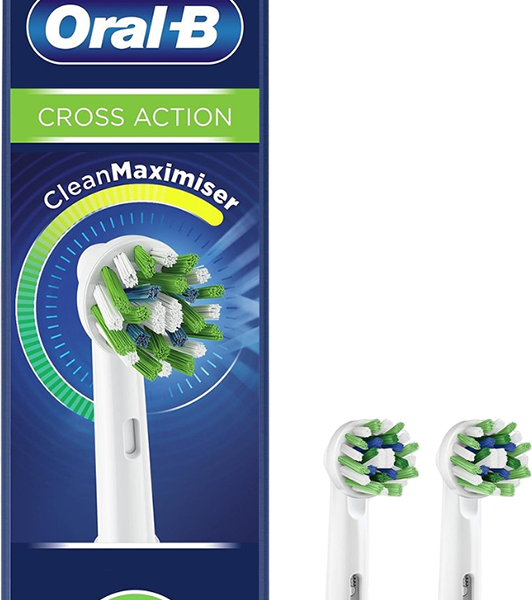 Насадка для электрической зубной щетки Oral-B Cross Action CleanMaximiser Белая 2шт