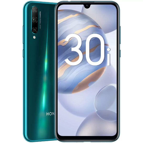 Мобильный телефон HONOR 30i 4/128Gb мерцающий синий