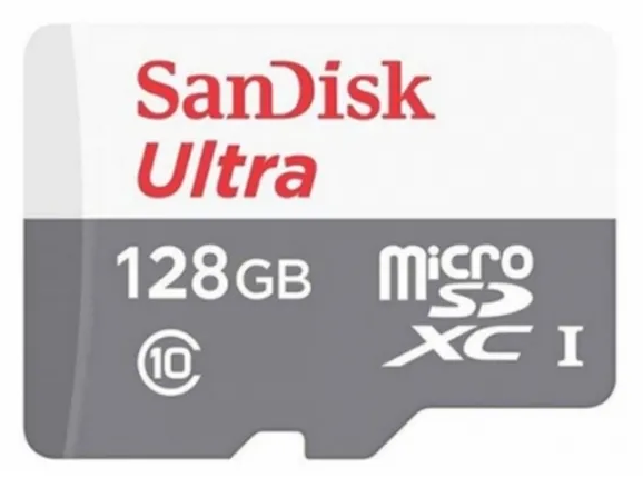Карта памяти MicroSDXC SanDisk Ultra 128 GB Class 10 UHS-1 Черно-белая (SDSQUNR-128G-GN6MN)