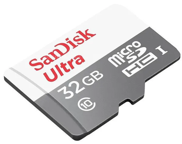 Карта памяти MicroSDHC SanDisk Ultra 32 GB Class 10 UHS-1 Черно-белая (SDSQUNR-032G-GN3MN)