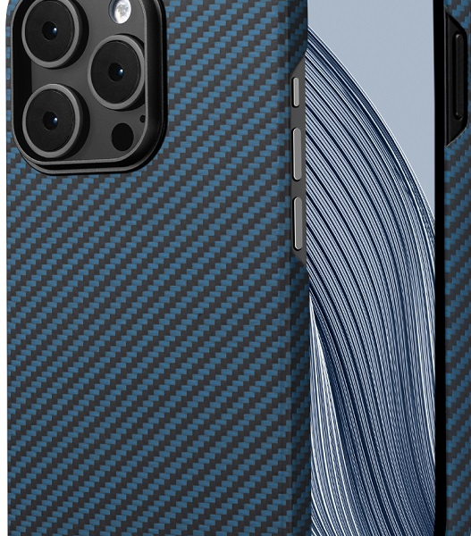 Чехол-накладка Pitaka MagEZ Case 3 iPhone 14 Pro Max 6.7 Черно-синий