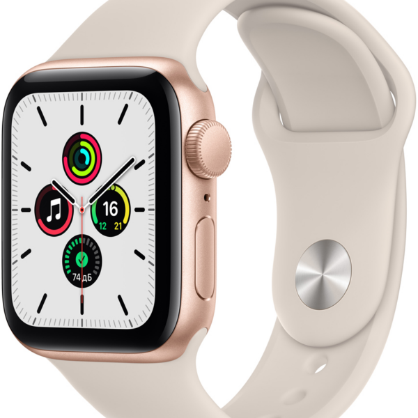 Часы Apple Watch SE GPS 40мм корпус из алюминия Розовое золото + ремешок Сияющая звезда (MKQ03)