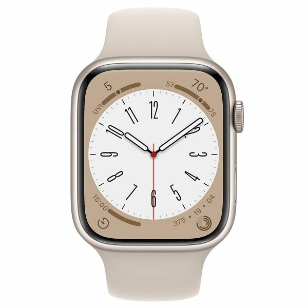 Apple Watch Series 8 45 мм Aluminium with Sport Band (S/M) silver (серебристый)